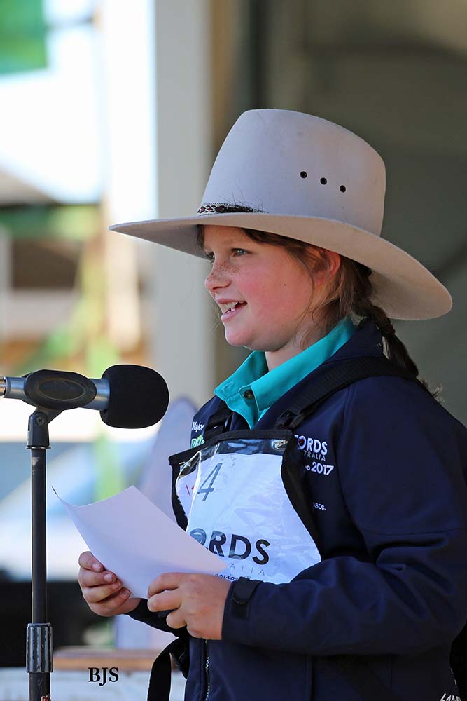 Isabelle at the Herefords Australia National Youth Show at Pittsworth, July 2017